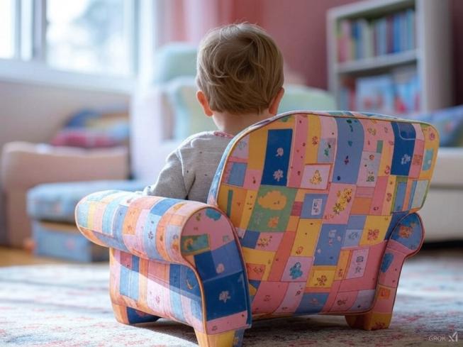 Illustration représentant la preuve de résidence habituelle d'un enfant pour des procédures juridiques, avec des documents légaux et une famille